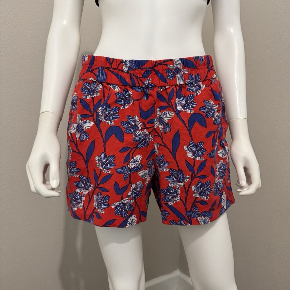 J.Crew Women’s Multicolor Shorts Size 6 Cotton-Linen Floral Print